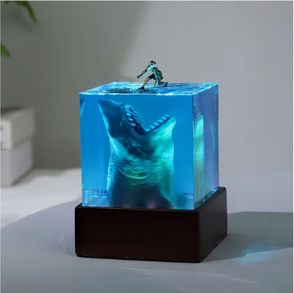Shark Surfing Resin Lamp VIP