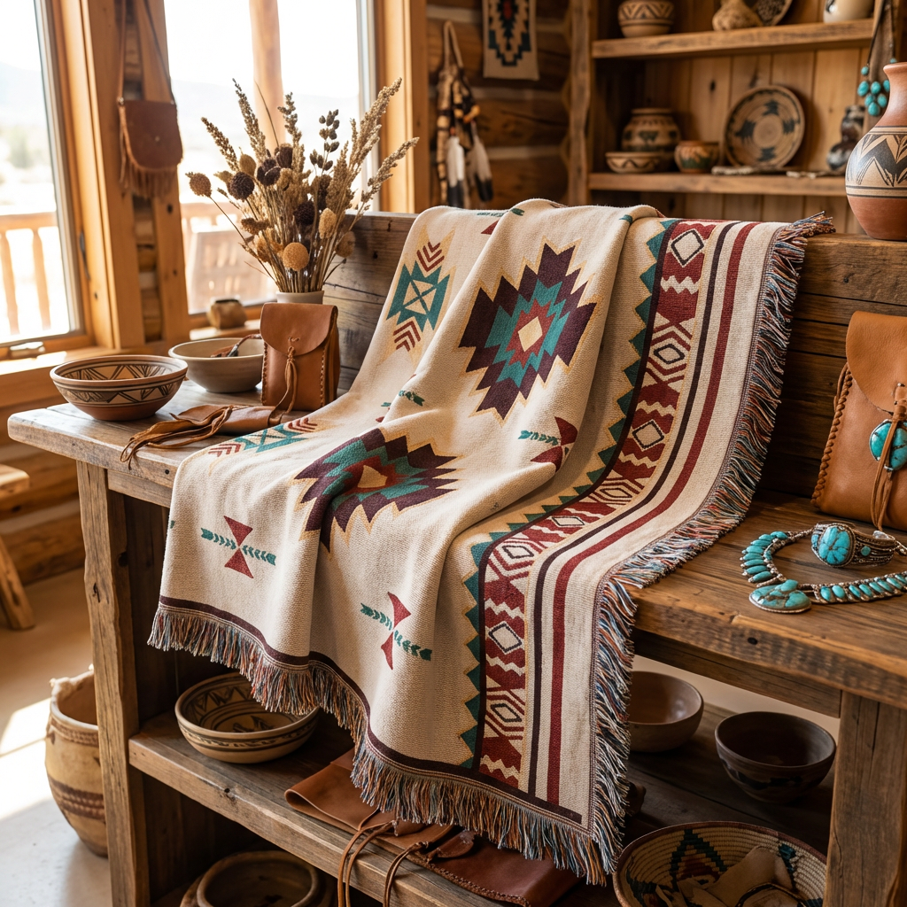 Oak & Feather Indigenous Blanket